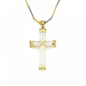 Cross with Mother of Pearl Stone C18