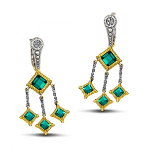 Earrings Reversible with Swarovski Crystals S103-1