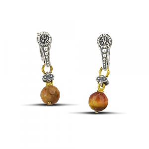 Earrings with Mineral Stones S120-4A