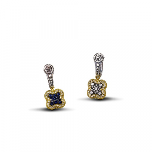 Reversible Earrings with Zircon S91